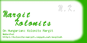 margit kolonits business card
